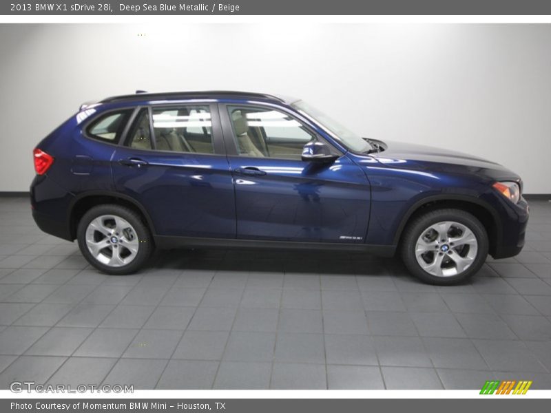 Deep Sea Blue Metallic / Beige 2013 BMW X1 sDrive 28i