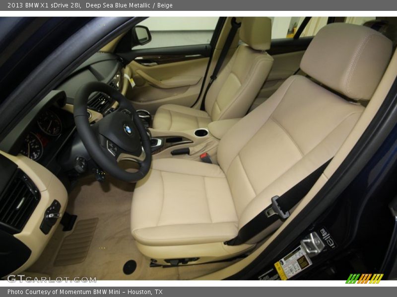Deep Sea Blue Metallic / Beige 2013 BMW X1 sDrive 28i