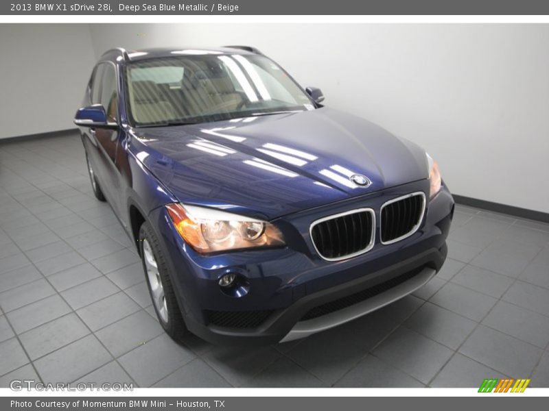 Deep Sea Blue Metallic / Beige 2013 BMW X1 sDrive 28i