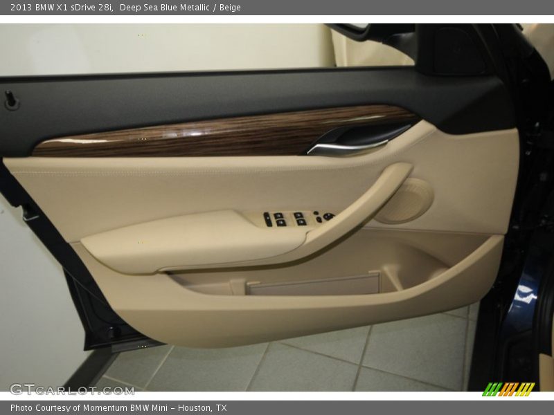 Deep Sea Blue Metallic / Beige 2013 BMW X1 sDrive 28i