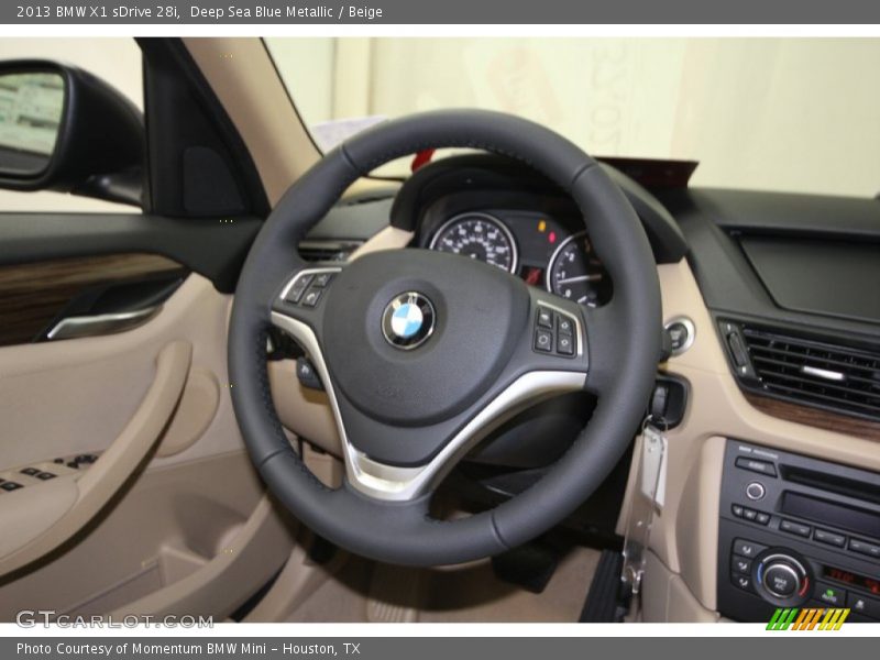 Deep Sea Blue Metallic / Beige 2013 BMW X1 sDrive 28i