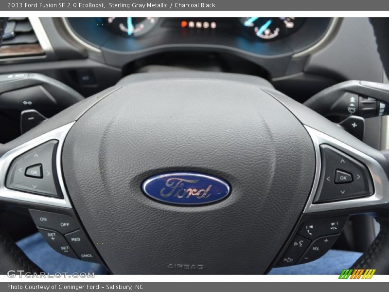 Sterling Gray Metallic / Charcoal Black 2013 Ford Fusion SE 2.0 EcoBoost