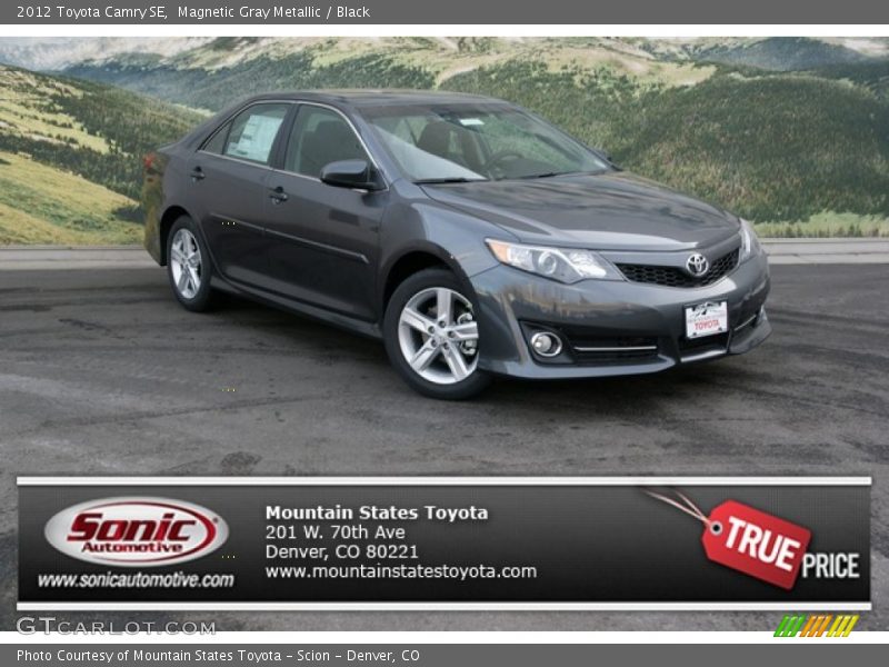Magnetic Gray Metallic / Black 2012 Toyota Camry SE