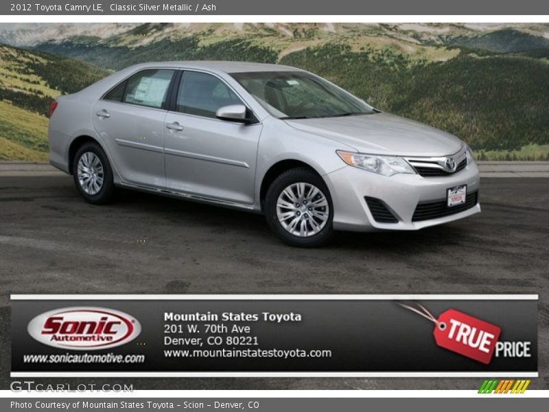 Classic Silver Metallic / Ash 2012 Toyota Camry LE