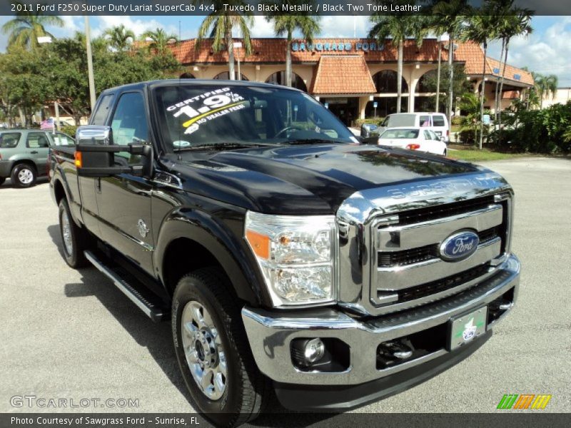 Tuxedo Black Metallic / Black Two Tone Leather 2011 Ford F250 Super Duty Lariat SuperCab 4x4