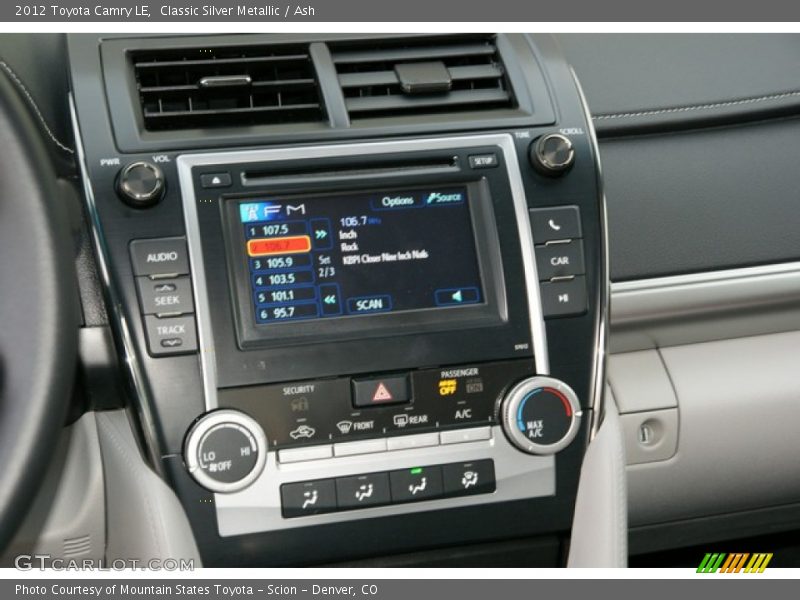 Classic Silver Metallic / Ash 2012 Toyota Camry LE