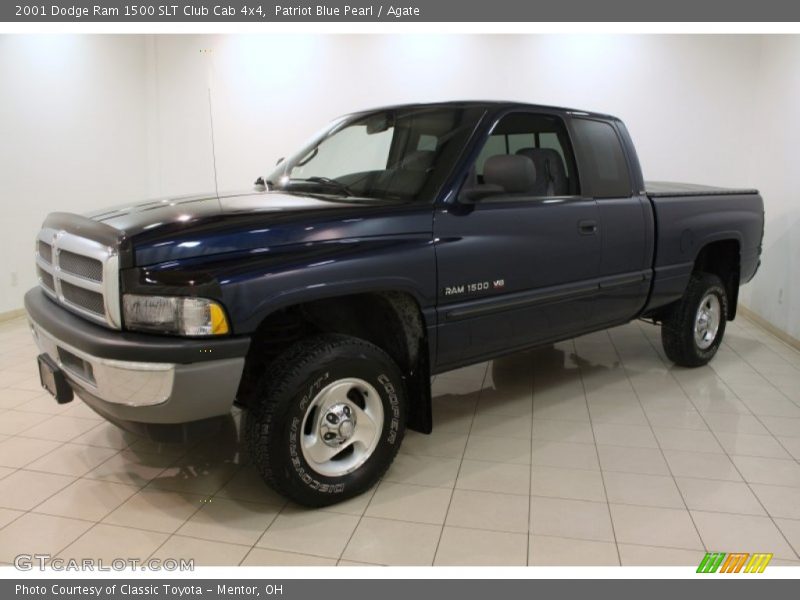 Patriot Blue Pearl / Agate 2001 Dodge Ram 1500 SLT Club Cab 4x4