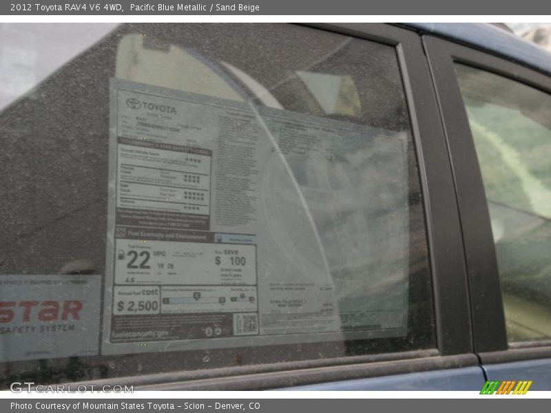 Pacific Blue Metallic / Sand Beige 2012 Toyota RAV4 V6 4WD