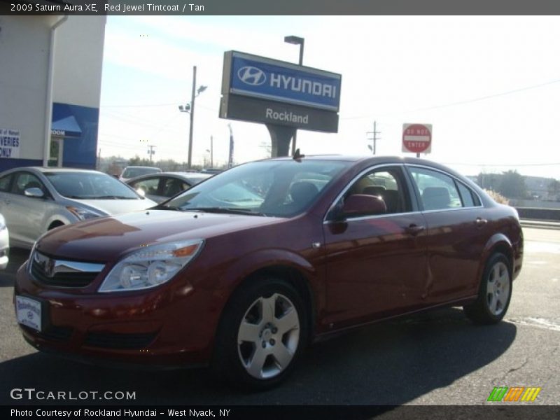 Red Jewel Tintcoat / Tan 2009 Saturn Aura XE