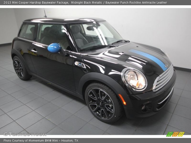 Midnight Black Metallic / Bayswater Punch Rocklike Anthracite Leather 2013 Mini Cooper Hardtop Bayswater Package