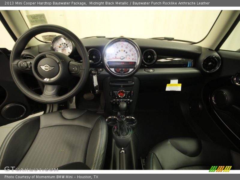 Midnight Black Metallic / Bayswater Punch Rocklike Anthracite Leather 2013 Mini Cooper Hardtop Bayswater Package