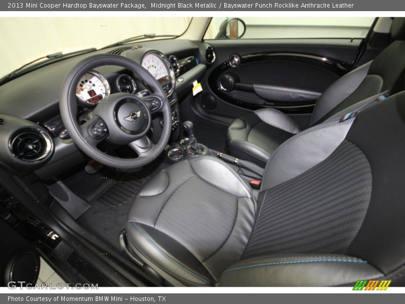 Midnight Black Metallic / Bayswater Punch Rocklike Anthracite Leather 2013 Mini Cooper Hardtop Bayswater Package