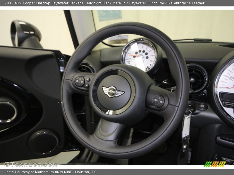 Midnight Black Metallic / Bayswater Punch Rocklike Anthracite Leather 2013 Mini Cooper Hardtop Bayswater Package