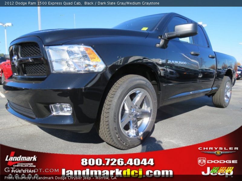 Black / Dark Slate Gray/Medium Graystone 2012 Dodge Ram 1500 Express Quad Cab