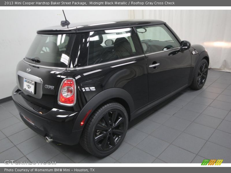 Midnight Black Metallic / Rooftop Gray Cross Check 2013 Mini Cooper Hardtop Baker Street Package