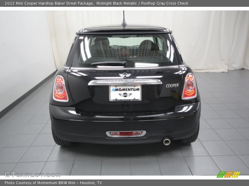 Midnight Black Metallic / Rooftop Gray Cross Check 2013 Mini Cooper Hardtop Baker Street Package