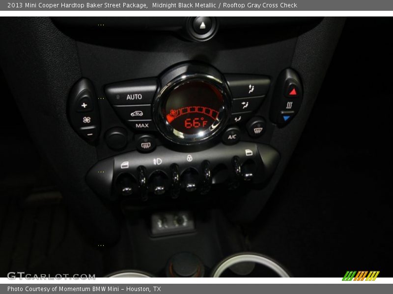 Midnight Black Metallic / Rooftop Gray Cross Check 2013 Mini Cooper Hardtop Baker Street Package
