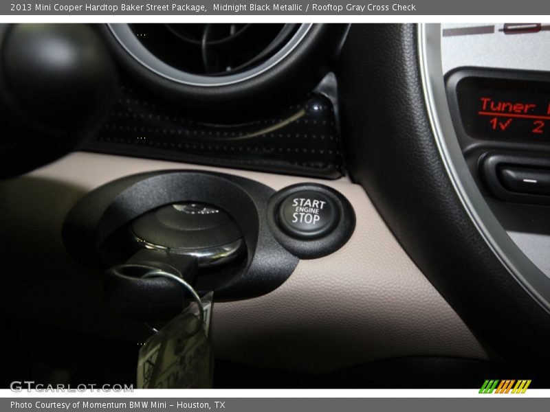 Midnight Black Metallic / Rooftop Gray Cross Check 2013 Mini Cooper Hardtop Baker Street Package