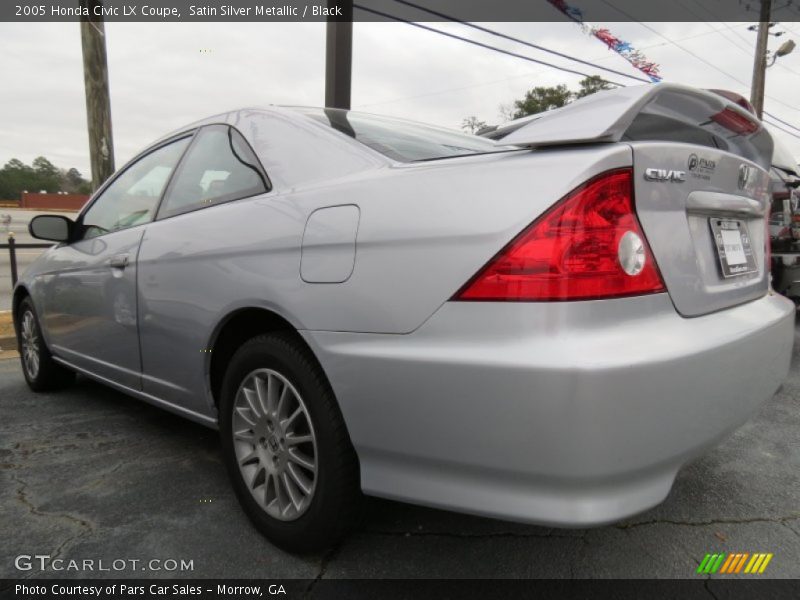 Satin Silver Metallic / Black 2005 Honda Civic LX Coupe