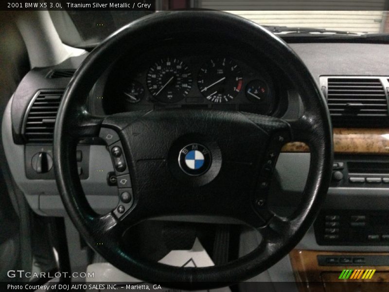 Titanium Silver Metallic / Grey 2001 BMW X5 3.0i