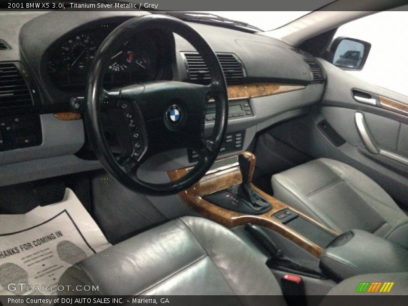 Titanium Silver Metallic / Grey 2001 BMW X5 3.0i