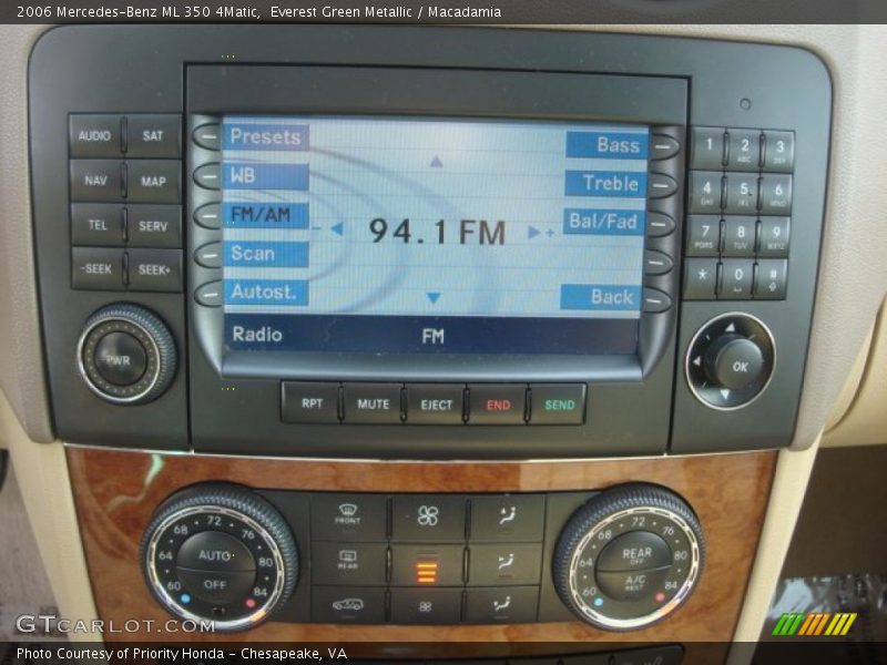 Controls of 2006 ML 350 4Matic