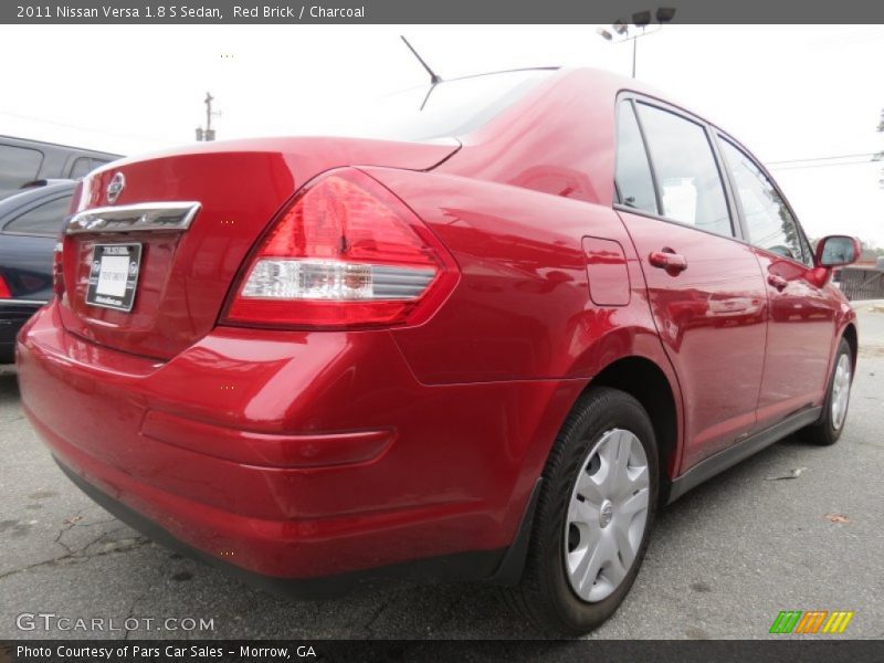 Red Brick / Charcoal 2011 Nissan Versa 1.8 S Sedan