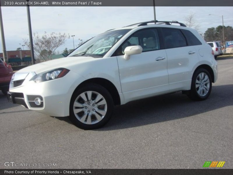 White Diamond Pearl / Taupe 2010 Acura RDX SH-AWD