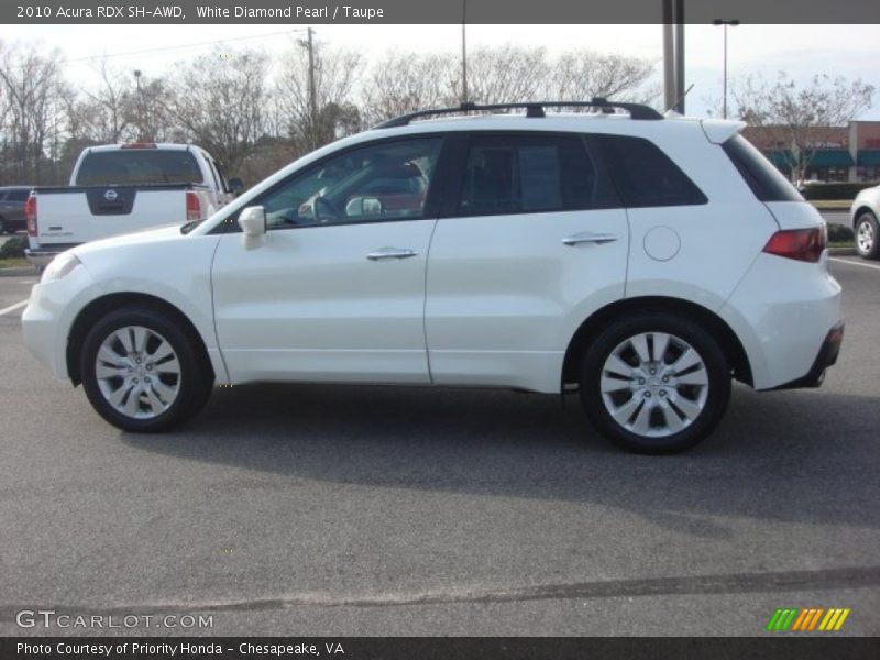 White Diamond Pearl / Taupe 2010 Acura RDX SH-AWD