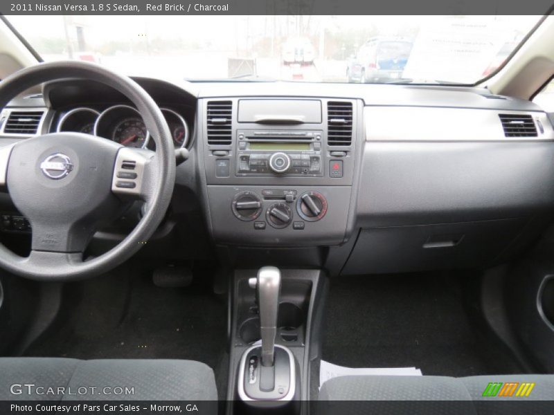 Red Brick / Charcoal 2011 Nissan Versa 1.8 S Sedan