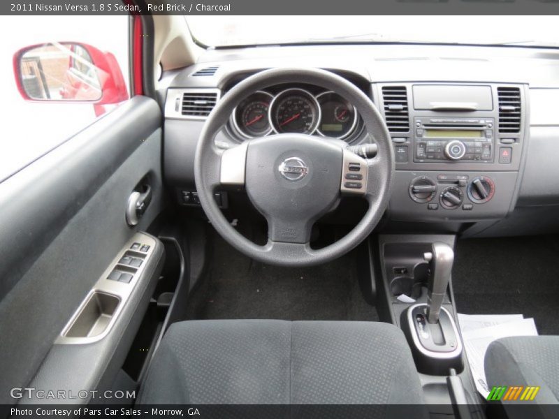 Red Brick / Charcoal 2011 Nissan Versa 1.8 S Sedan