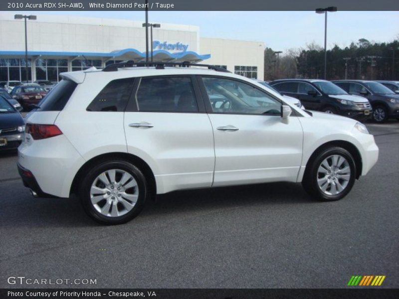 White Diamond Pearl / Taupe 2010 Acura RDX SH-AWD