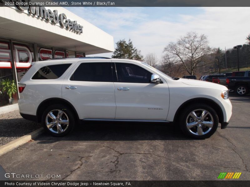 Stone White / Black/Tan 2012 Dodge Durango Citadel AWD