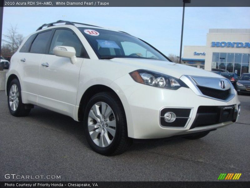 White Diamond Pearl / Taupe 2010 Acura RDX SH-AWD