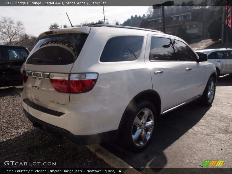 Stone White / Black/Tan 2012 Dodge Durango Citadel AWD