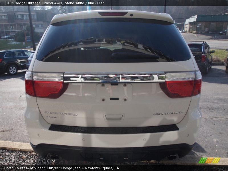 Stone White / Black/Tan 2012 Dodge Durango Citadel AWD
