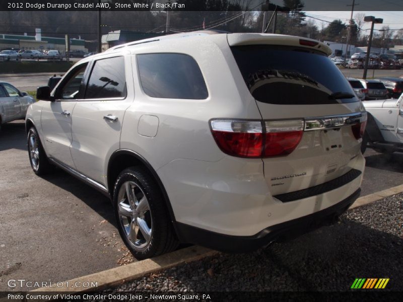 Stone White / Black/Tan 2012 Dodge Durango Citadel AWD