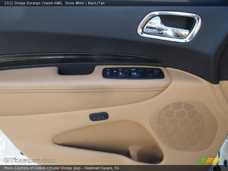 Stone White / Black/Tan 2012 Dodge Durango Citadel AWD