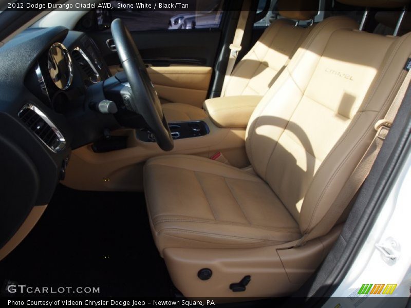 Stone White / Black/Tan 2012 Dodge Durango Citadel AWD