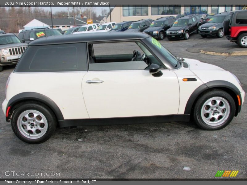 Pepper White / Panther Black 2003 Mini Cooper Hardtop
