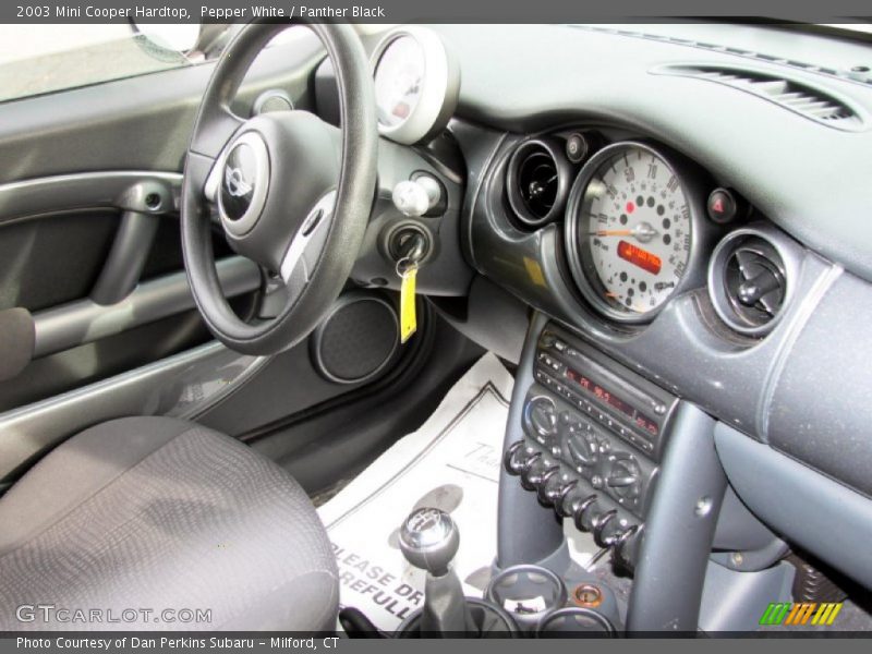 Pepper White / Panther Black 2003 Mini Cooper Hardtop