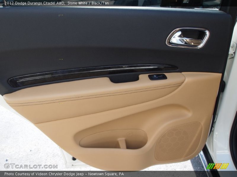 Stone White / Black/Tan 2012 Dodge Durango Citadel AWD
