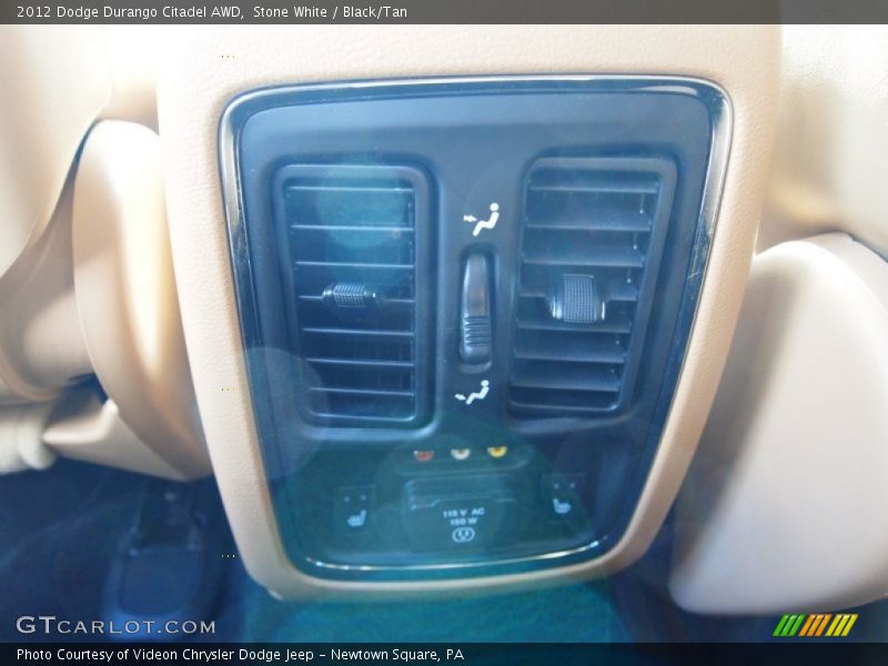 Stone White / Black/Tan 2012 Dodge Durango Citadel AWD