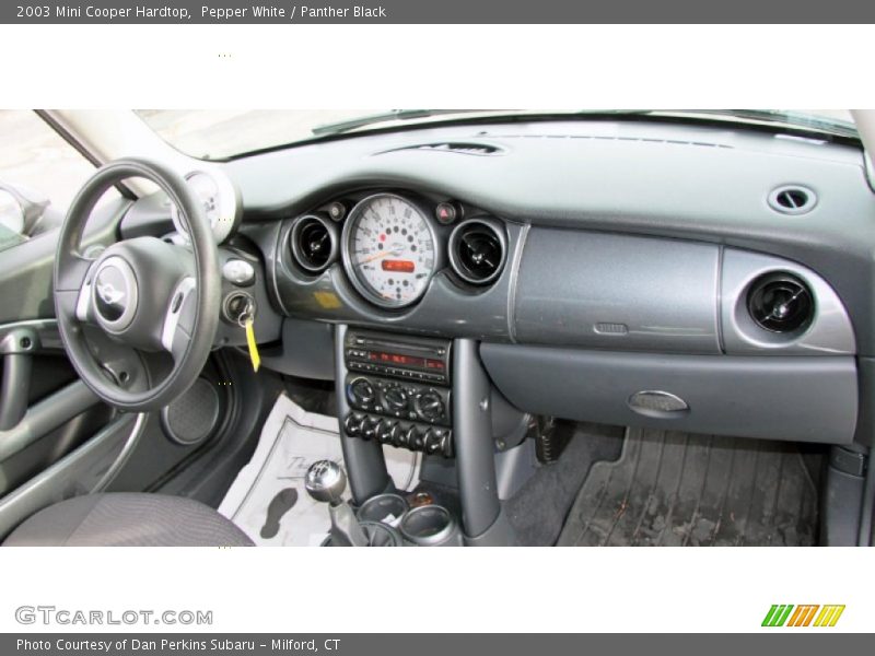 Pepper White / Panther Black 2003 Mini Cooper Hardtop