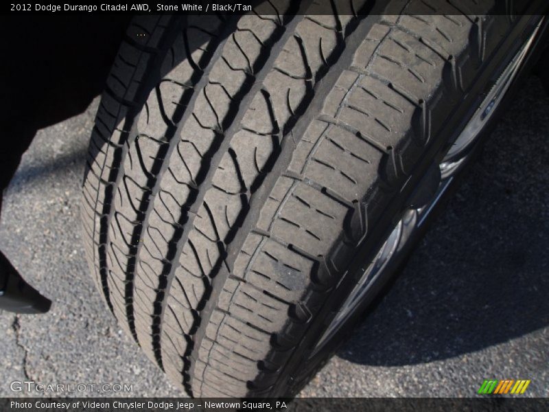 Stone White / Black/Tan 2012 Dodge Durango Citadel AWD