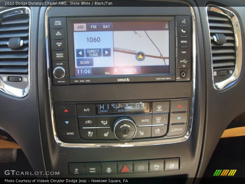 Stone White / Black/Tan 2012 Dodge Durango Citadel AWD