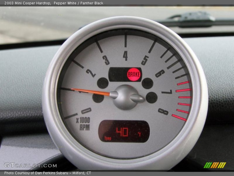 Pepper White / Panther Black 2003 Mini Cooper Hardtop