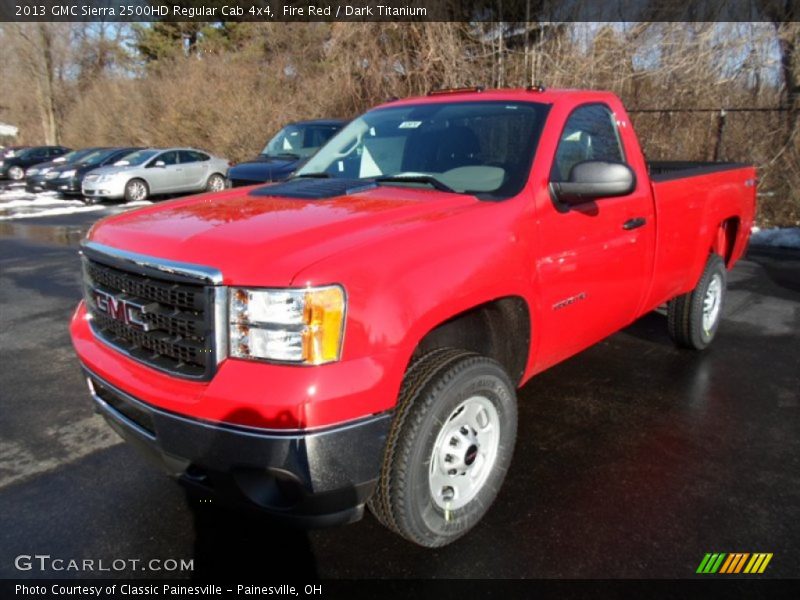 Fire Red / Dark Titanium 2013 GMC Sierra 2500HD Regular Cab 4x4