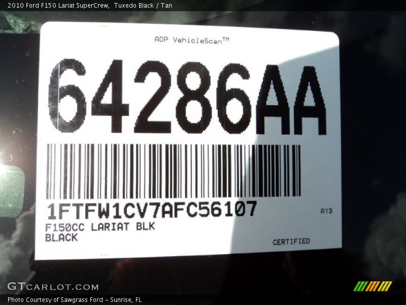 Tuxedo Black / Tan 2010 Ford F150 Lariat SuperCrew