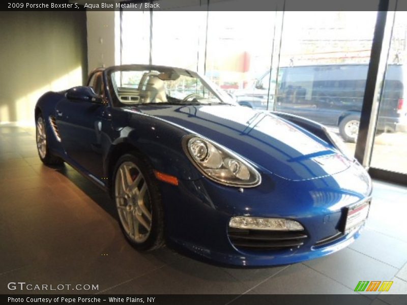Aqua Blue Metallic / Black 2009 Porsche Boxster S